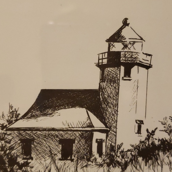 Seattle postcard art - Lighthouse - Picture 2 of 4